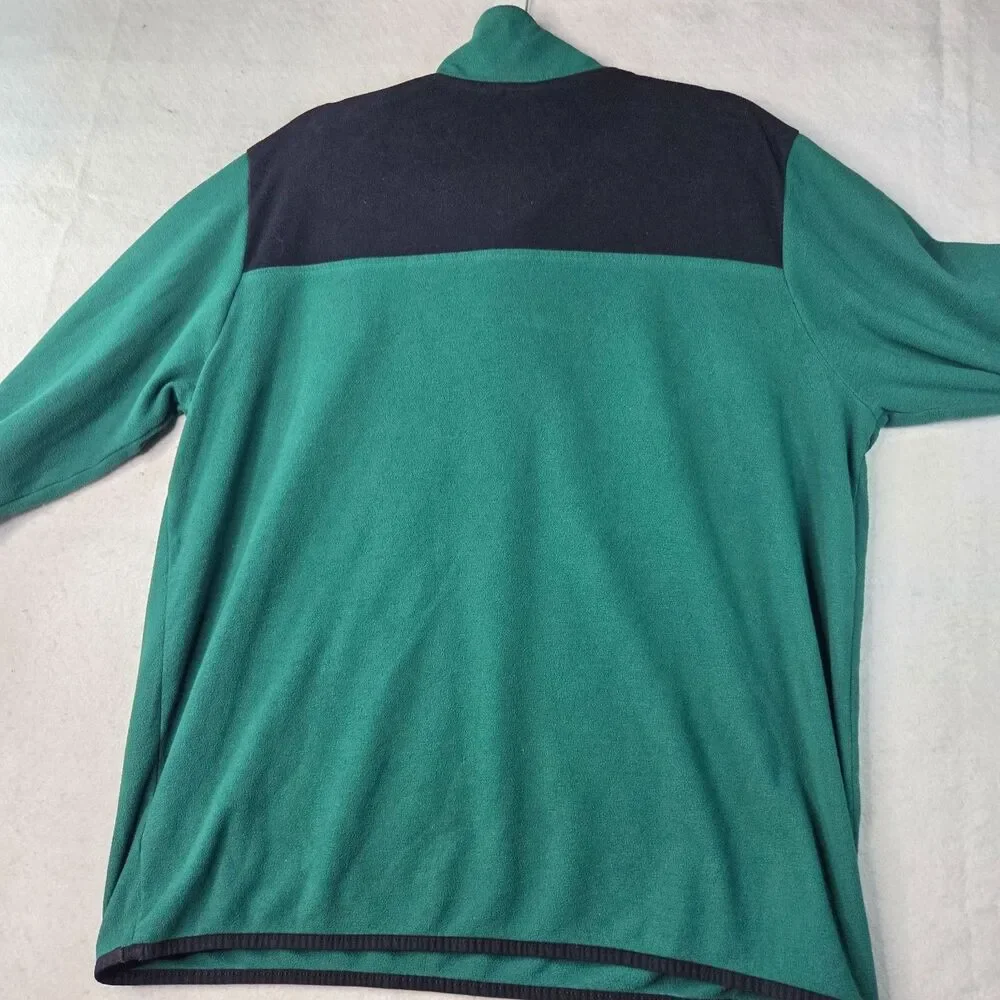 The North Face Snap T Fleece Pullover Mens XL Green Black Jacket